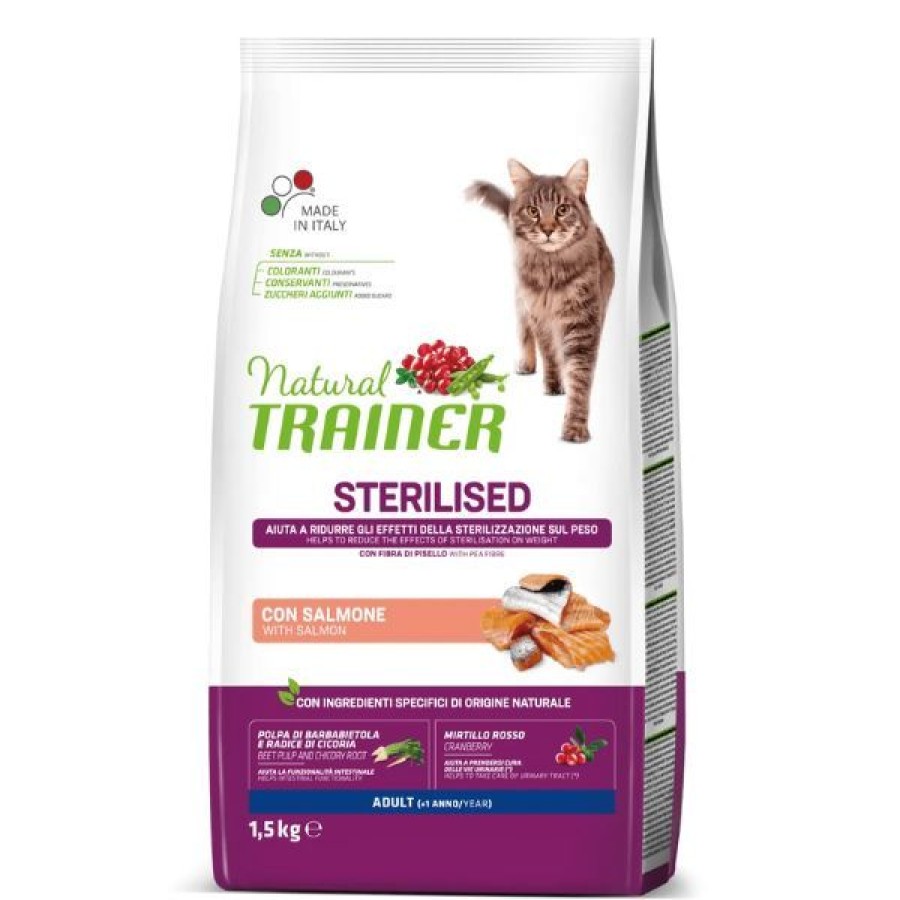 Gatti Natural Trainer | Natural Trainer Adult Sterilised Con Salmone