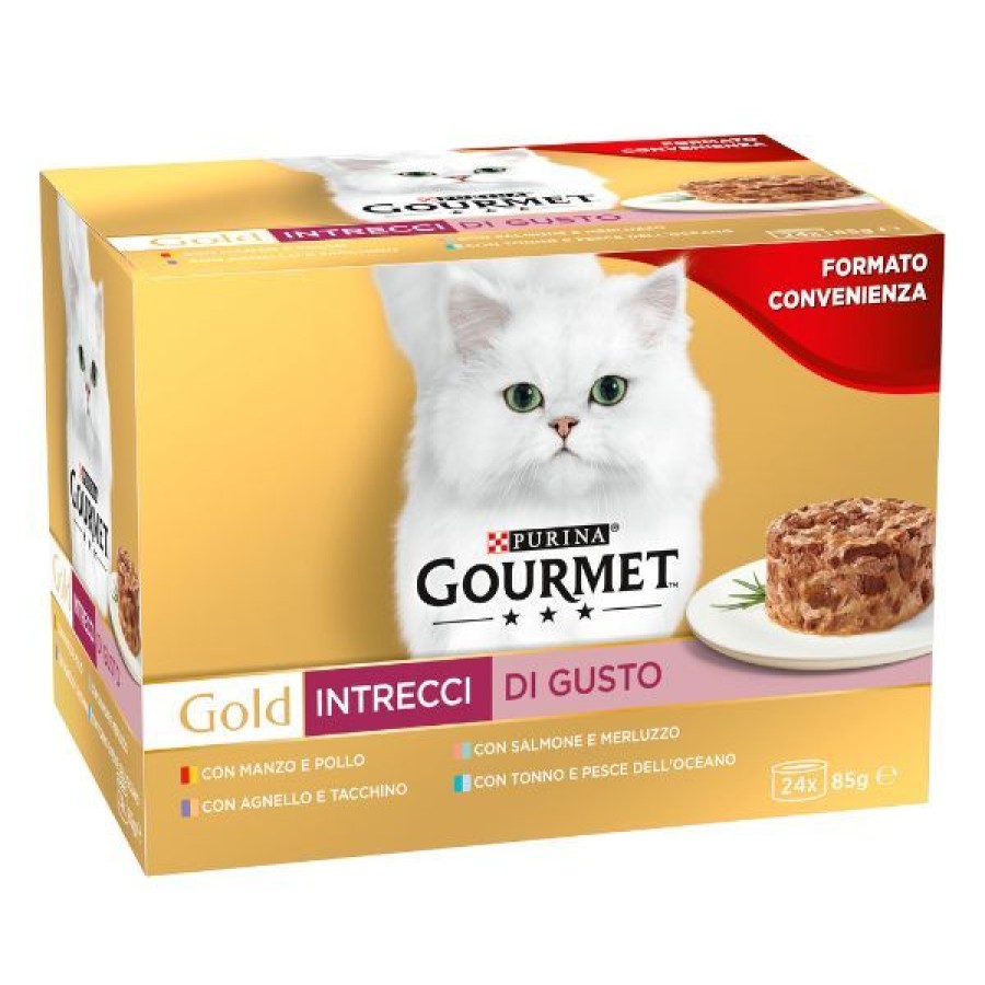 Gatti Gourmet | Purina Gourmet Gold Intrecci Di Gusto Umido Gatto Multipack 24X85G