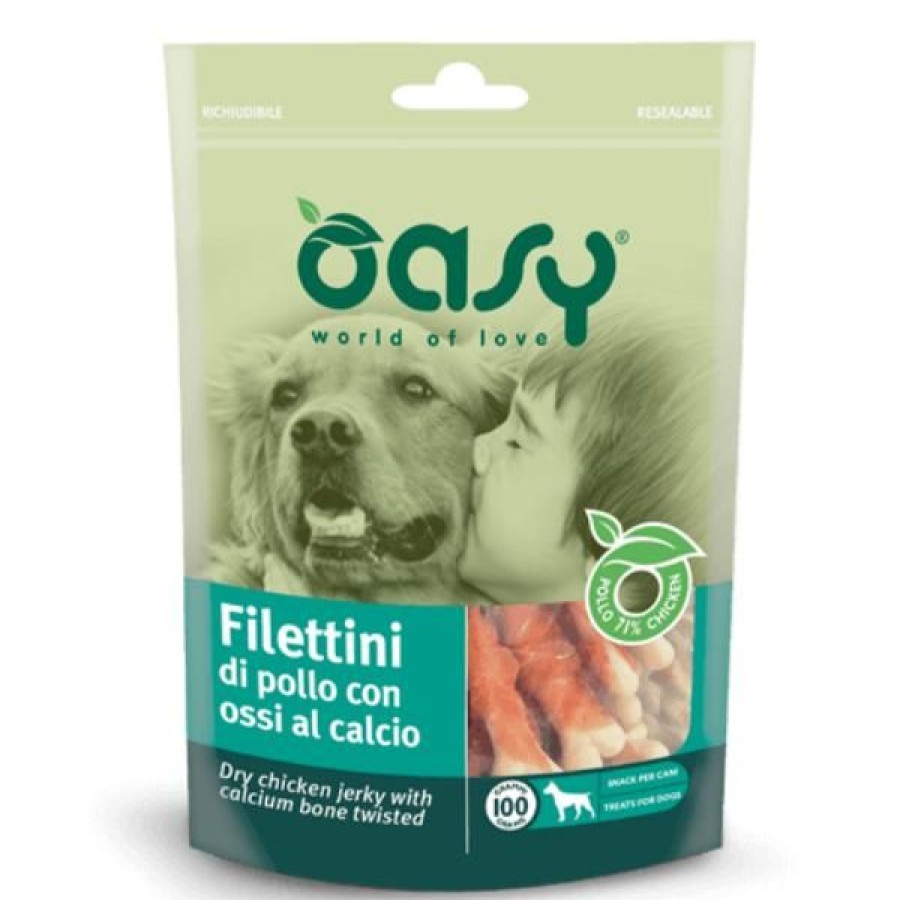 Cani Oasy | Oasy Filettini Di Pollo Con Ossi Al Calcio