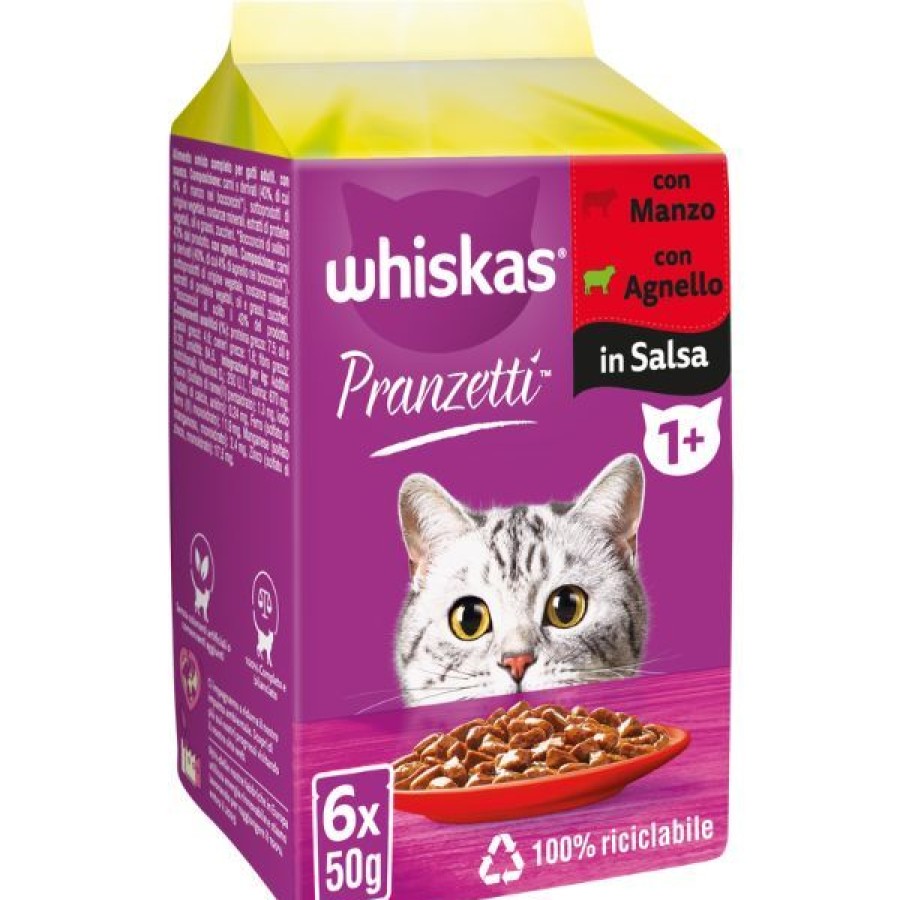 Gatti Whiskas | Whiskas Pranzetti Multipack 6 Pezzi Da 50 Gr