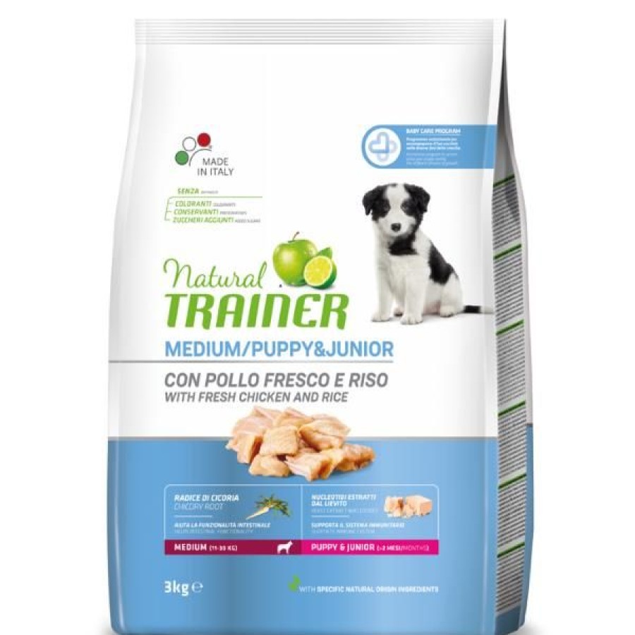 Cani Natural Trainer | Natural Trainer Puppy E Junior Medium Con Pollo