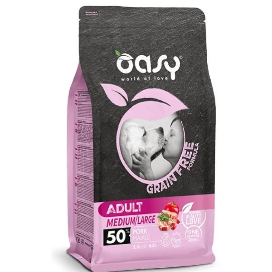 Cani Oasy | Oasy Grain Free Adult Medium Large Maiale