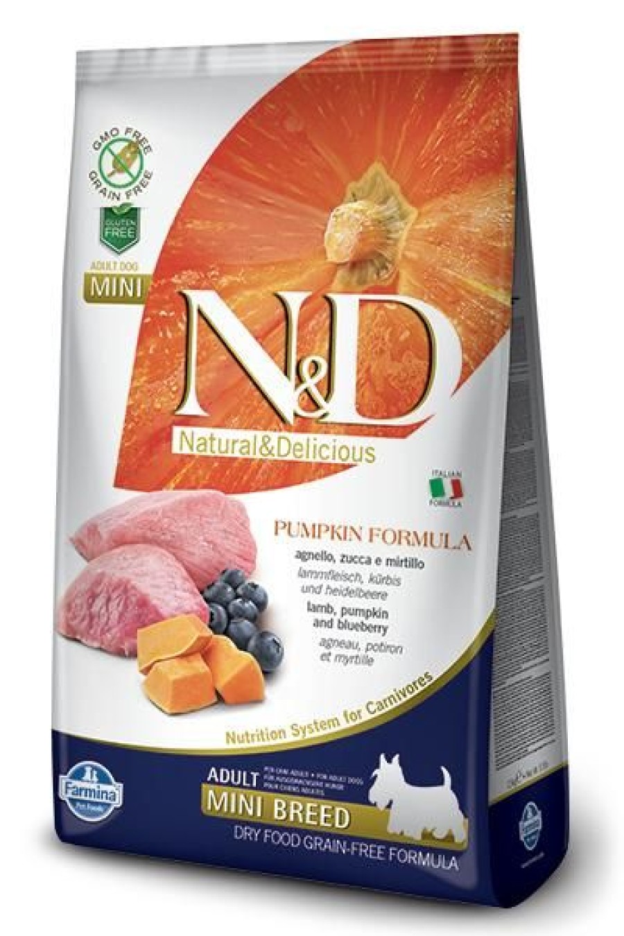 Cani Farmina N&D Pumpkin Grain Free | Farmina N&D Grain Free Pumpkin Adult Mini Agnello E Mirtillo