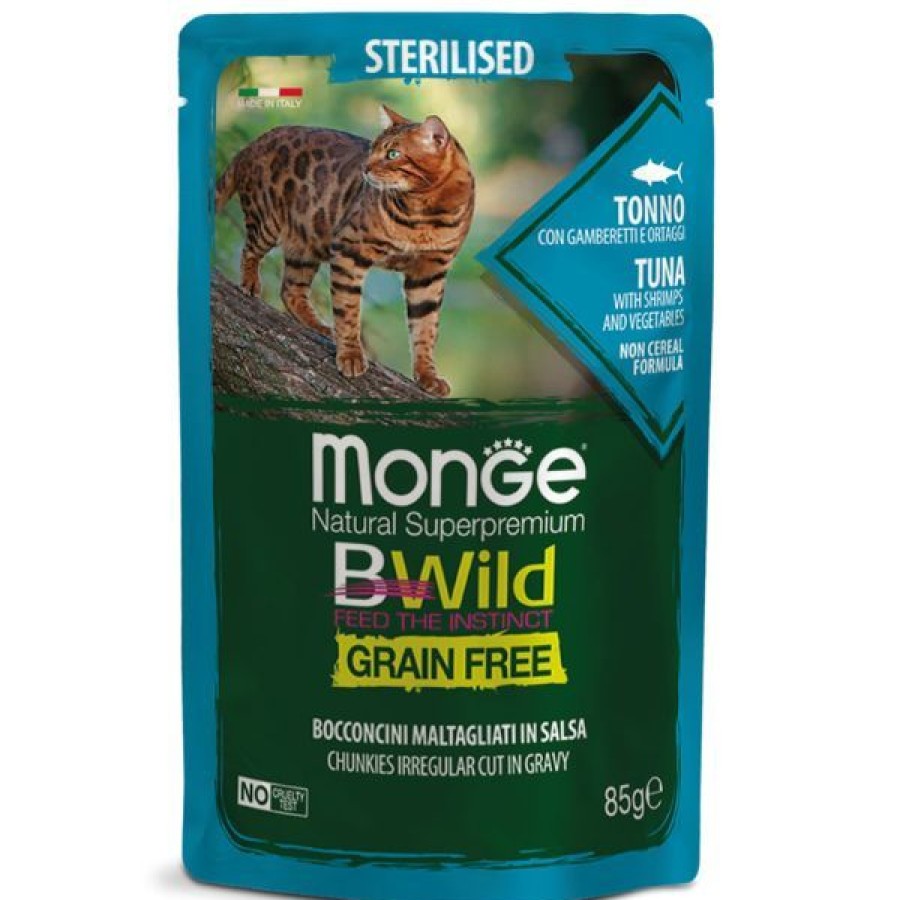 Gatti Monge BWild | Monge Bwild Grain Free Sterilised Cat 85 Gr