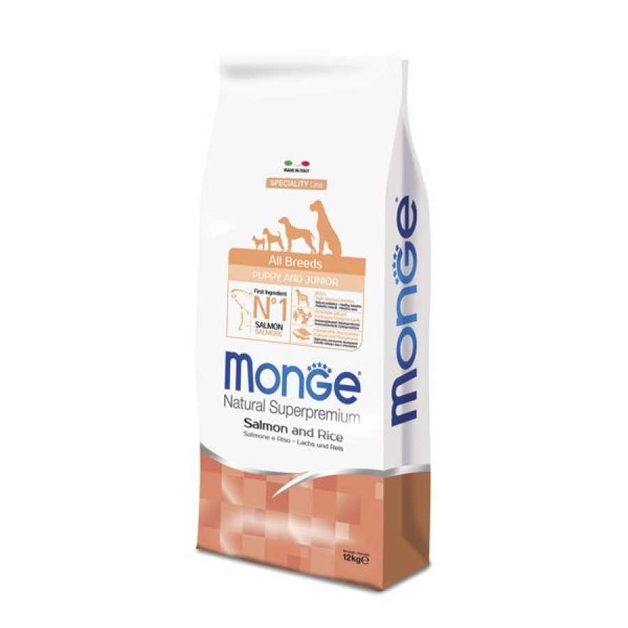 Cani Monge Natural Superpremium | Monge Natural Superpremium Puppy & Junior Salmone E Riso