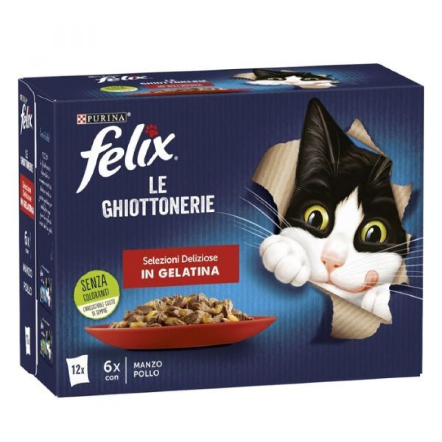 Gatti Purina Felix | Purina Felix Le Ghiottonerie Selezioni Deliziose In Gelatina Multipack