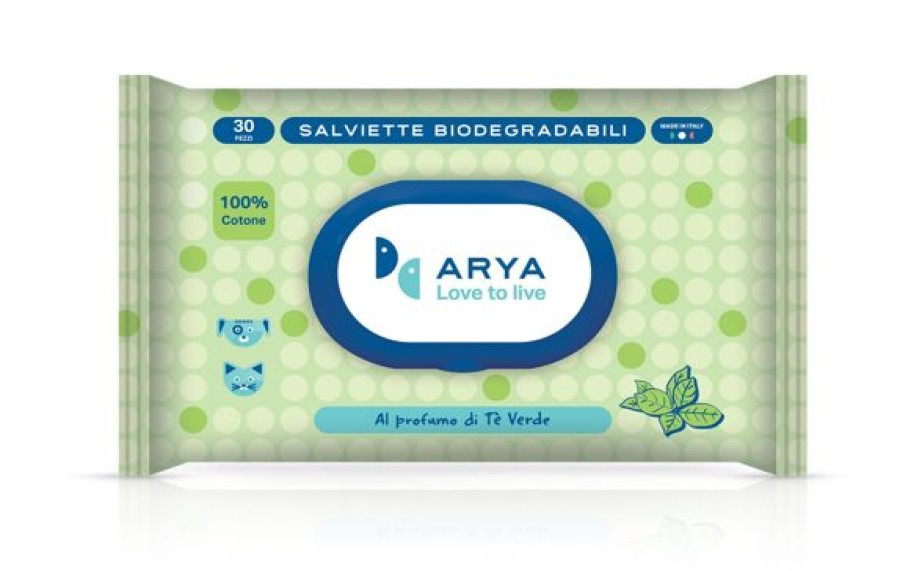 Cani Arya | Salviette Biodegradabili In Cotone 30 Pezzi Arya