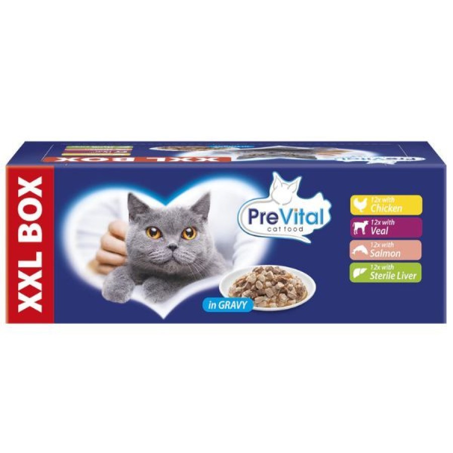 Gatti Prevital Cat Food | Prevital Cat Food Sterilised Multipack Xxl Box 48X100 Gr