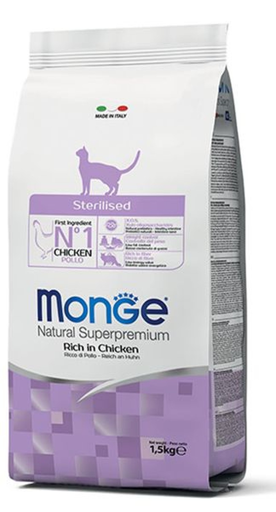 Gatti Monge Natural Superpremium | Monge Natural Superpremium Sterilised Ricco Di Pollo