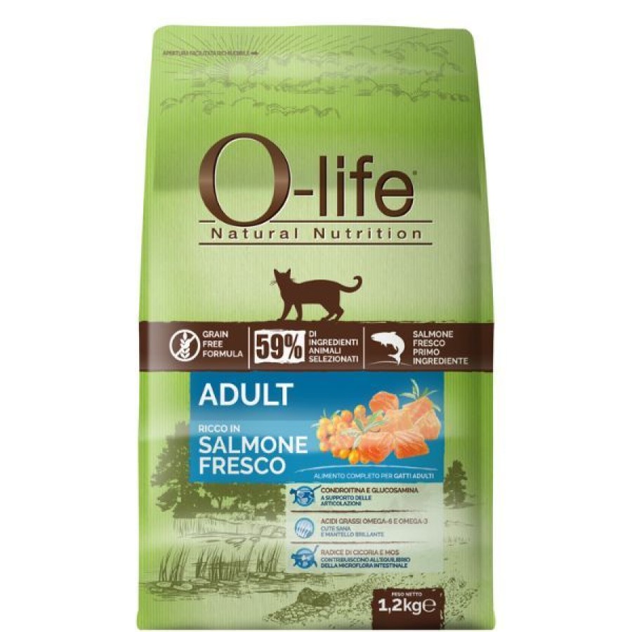 Gatti O-Life | O-Life Cat Adult Grain Free Salmone Fresco