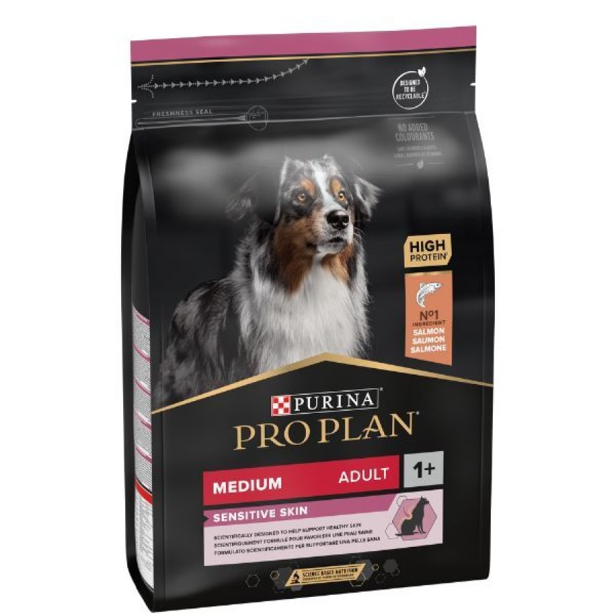 Cani Purina Pro Plan | Purina Pro Plan Sensitive Skin Medium Adult Crocchette Per Cane Salmone