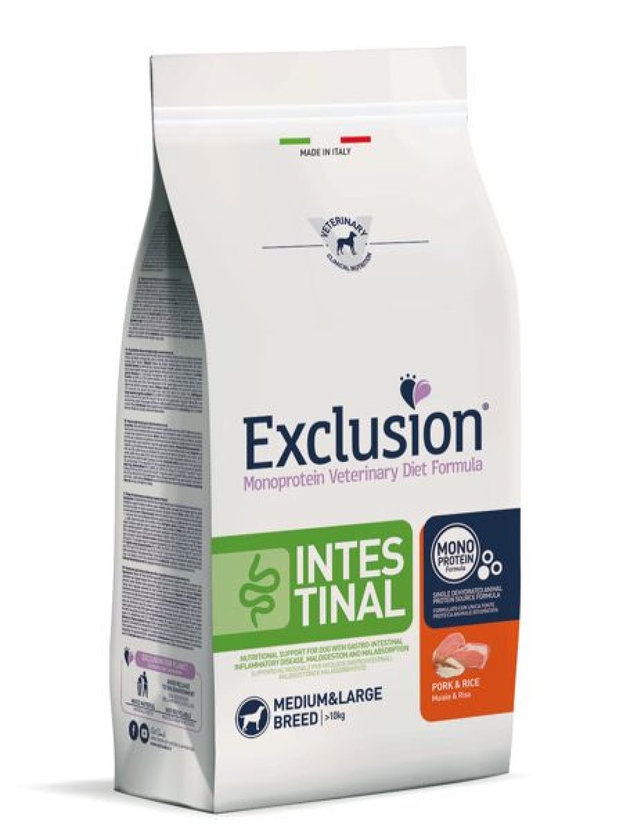 Cani Exclusion Diet | Exclusion Diet Intestinal Medium/Large Breed Maiale E Riso