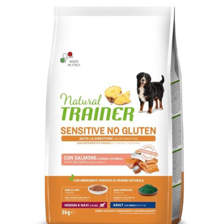 Cani Natural Trainer | Natural Trainer Sensitive No Gluten Medium & Maxi Adult Con Salmone