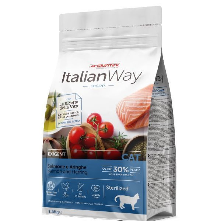 Gatti Italian Way | Italianway Adult Sterilized Exigent Salmone E Aringhe