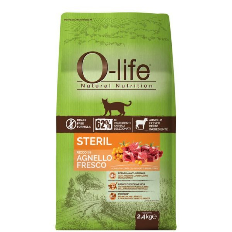 Gatti O-Life | O-Life Cat Sterilised Grain Free Agnello Fresco