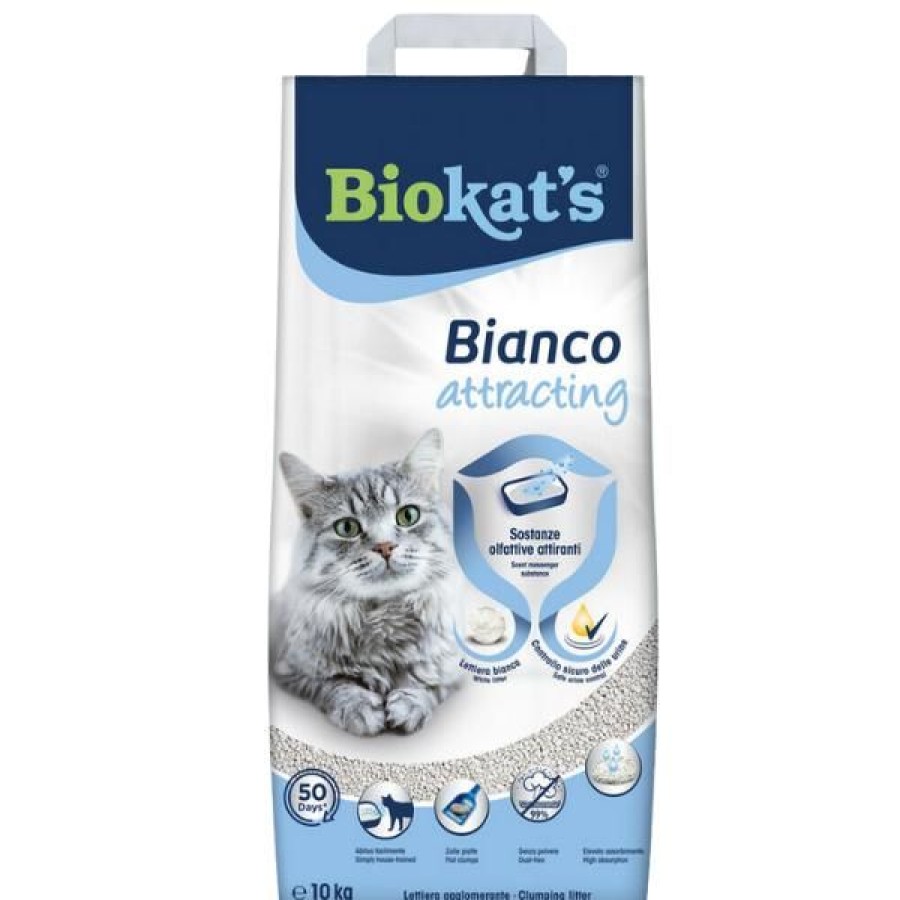 Gatti Biokat's | Biokat'S Bianco Attracting Lettiera Agglomerante Con Attrattivo