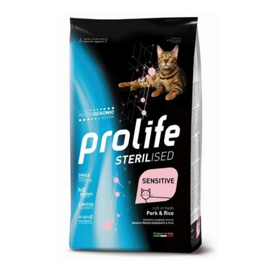 Gatti Prolife | Prolife Sterilised Gatto Sensitive Maiale E Riso