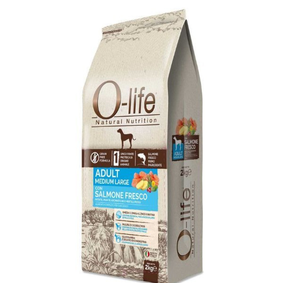 Cani O-Life | O-Life Dog Grain Free Adult Medium/Large Salmone Fresco