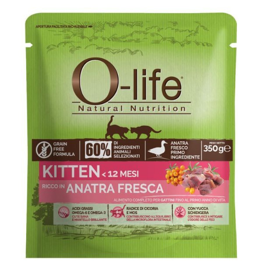 Gatti O-Life | O-Life Kitten Grain Free Anatra Fresca