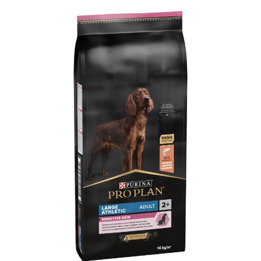 Cani Purina Pro Plan | Purina Pro Plan Sensitive Skin Large Athletic Adult Crocchette Cane Salmone