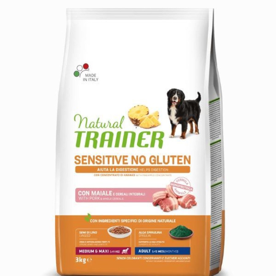 Cani Natural Trainer | Natural Trainer Sensitive No Gluten Medium/Maxi Con Maiale