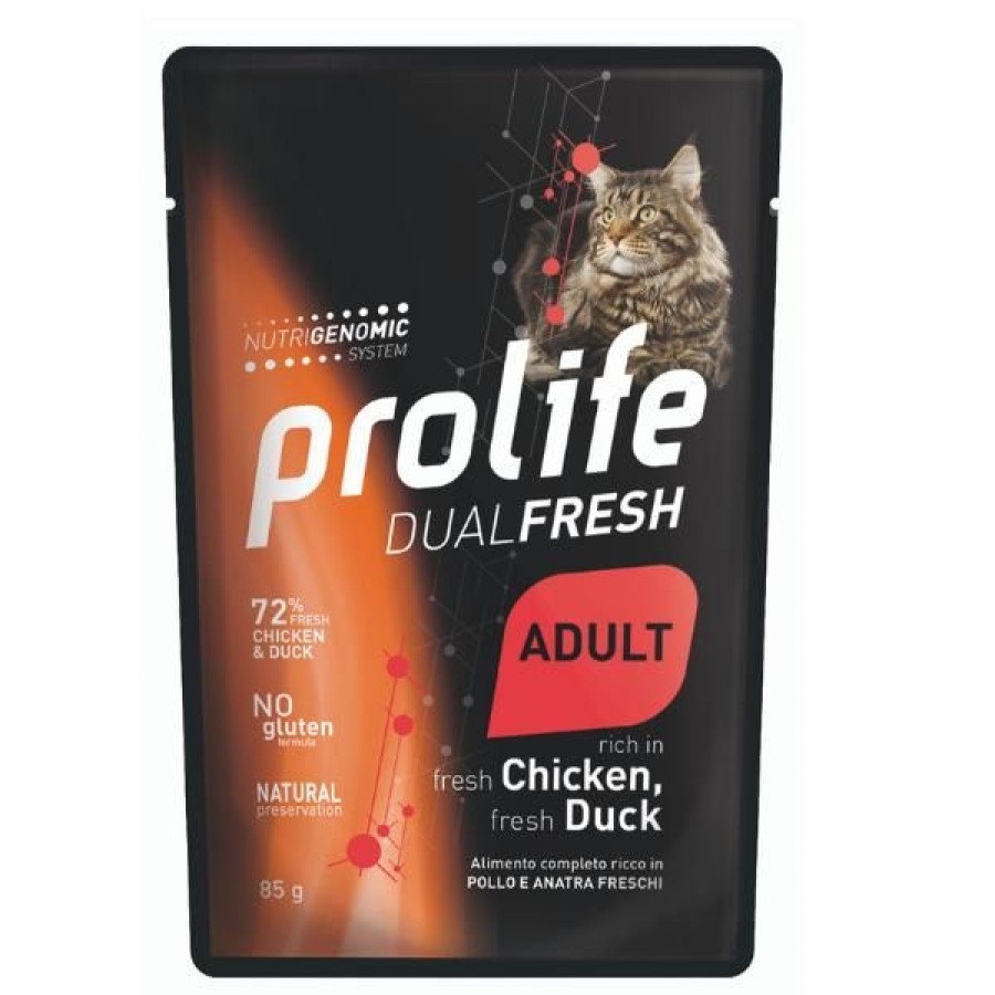 Gatti Prolife | Prolife Dual Fresh Gatto Adult Bustine 85 Gr