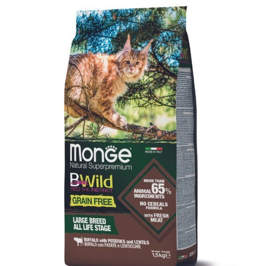 Gatti Monge BWild | Monge Bwild Grain Free Large Breed Cat Bufalo