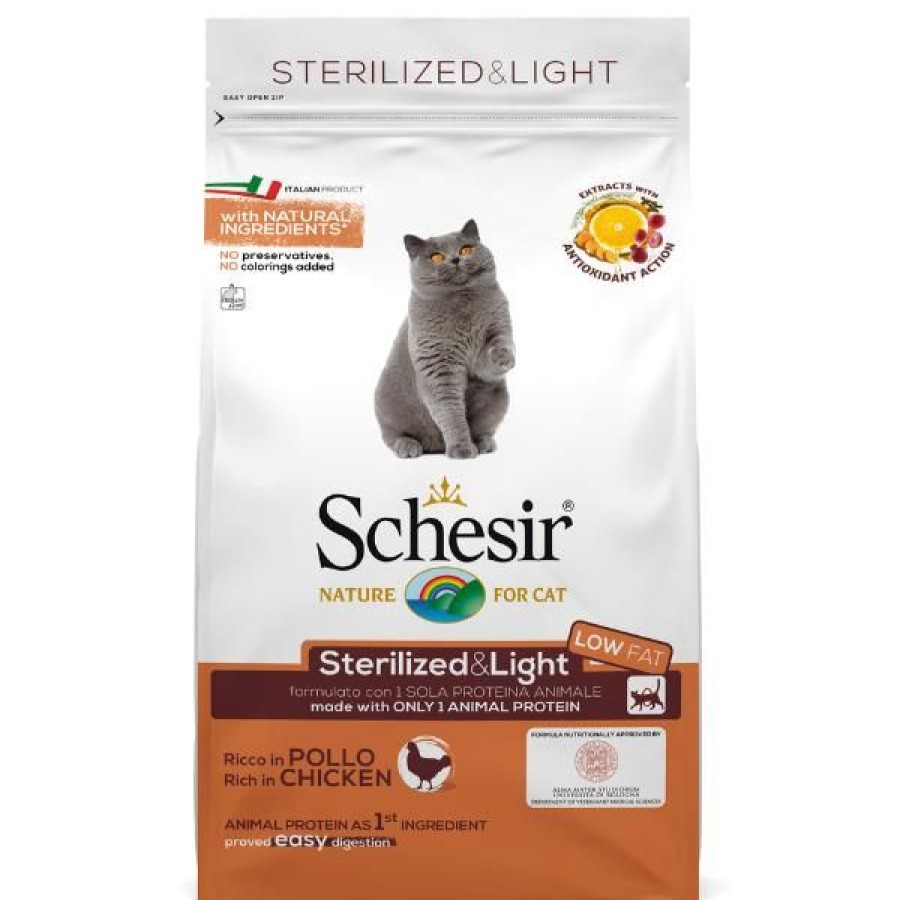 Gatti Schesir | Schesir Cat Dry Sterilized And Light Pollo