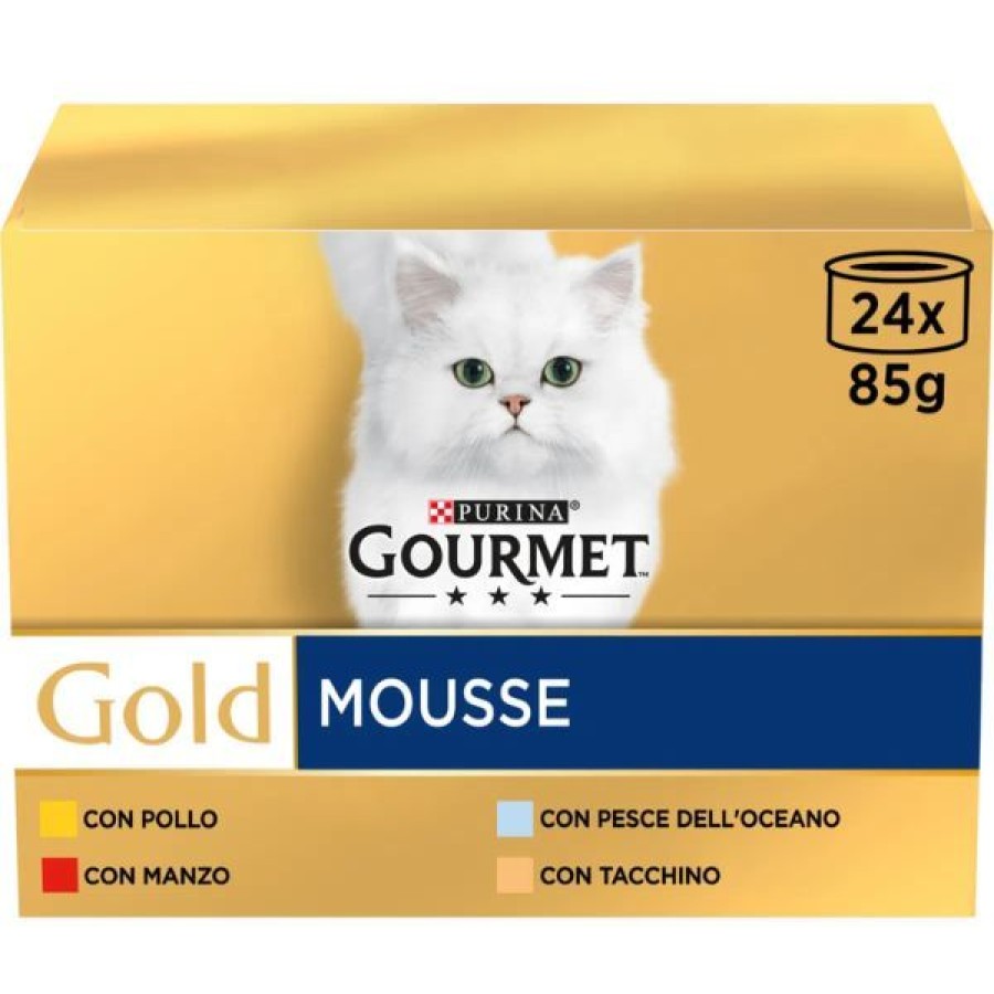 Gatti Gourmet | Purina Gourmet Gold Mousse Umido Gatto Multipack 24X85G