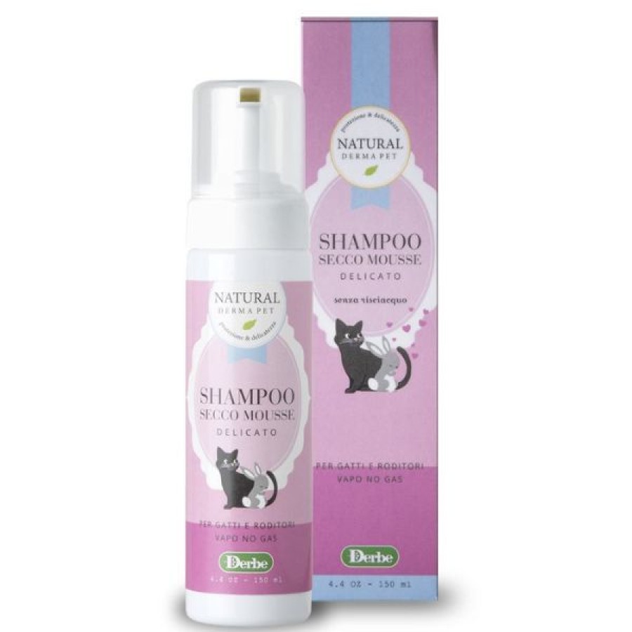 Gatti Natural Derma Pet | Shampoo Secco Mousse Gatti E Roditori Natural Derma Pet