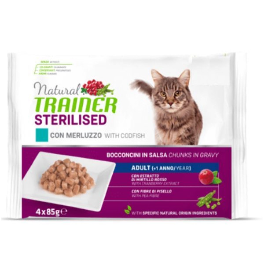 Gatti Natural Trainer | Natural Trainer Cat Sterilised Multipack 4 X 85 Gr