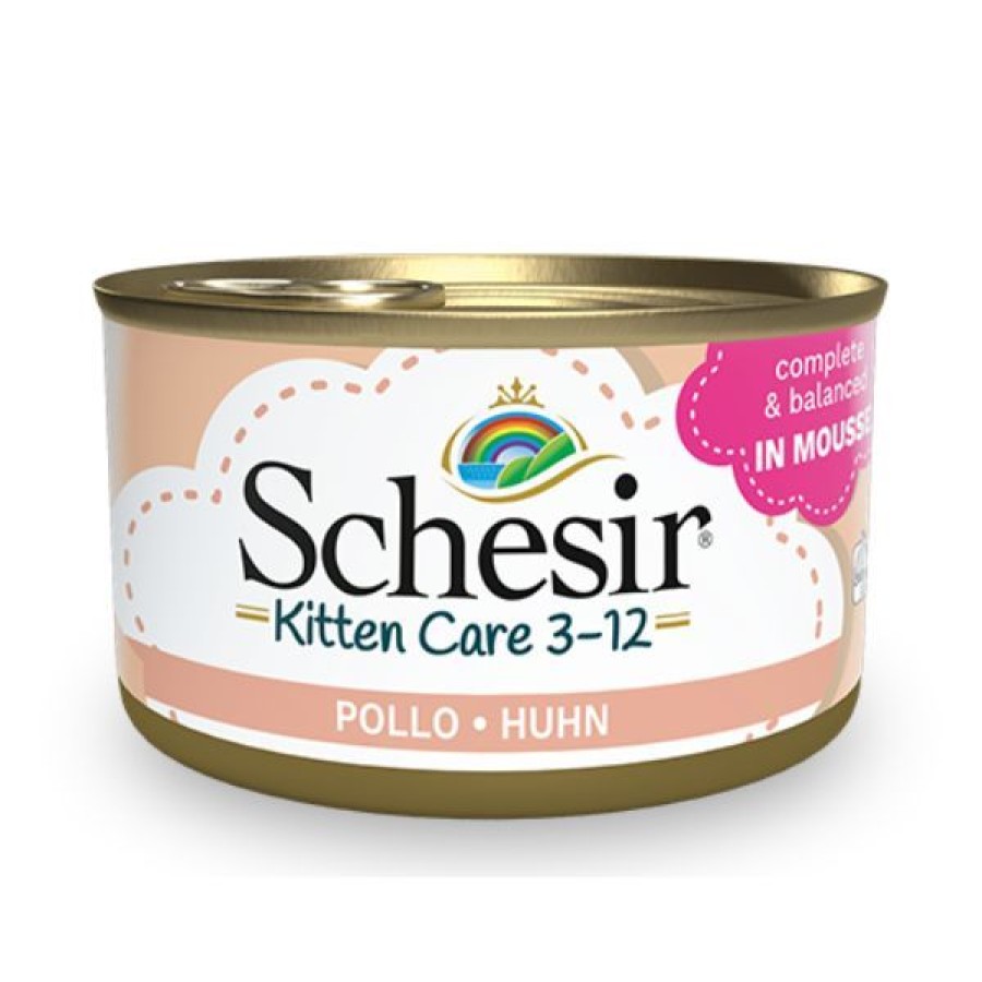 Gatti Schesir | Schesir Umido Per Gatti Kitten Care Mousse Lattina 85 Gr