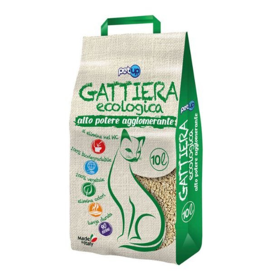 Gatti PetUp | Lettiera Ecologica Agglomerante Inodore Gattiera Petup