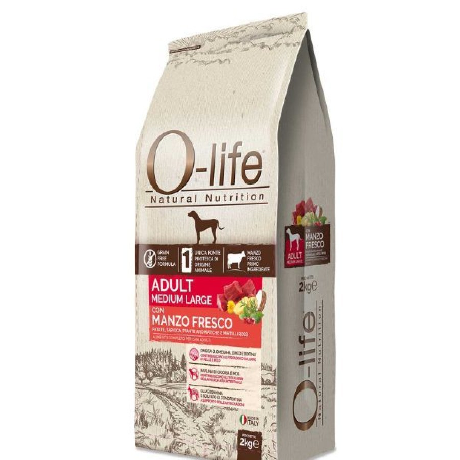 Cani O-Life | O-Life Dog Grain Free Adult Medium/Large Manzo Fresco