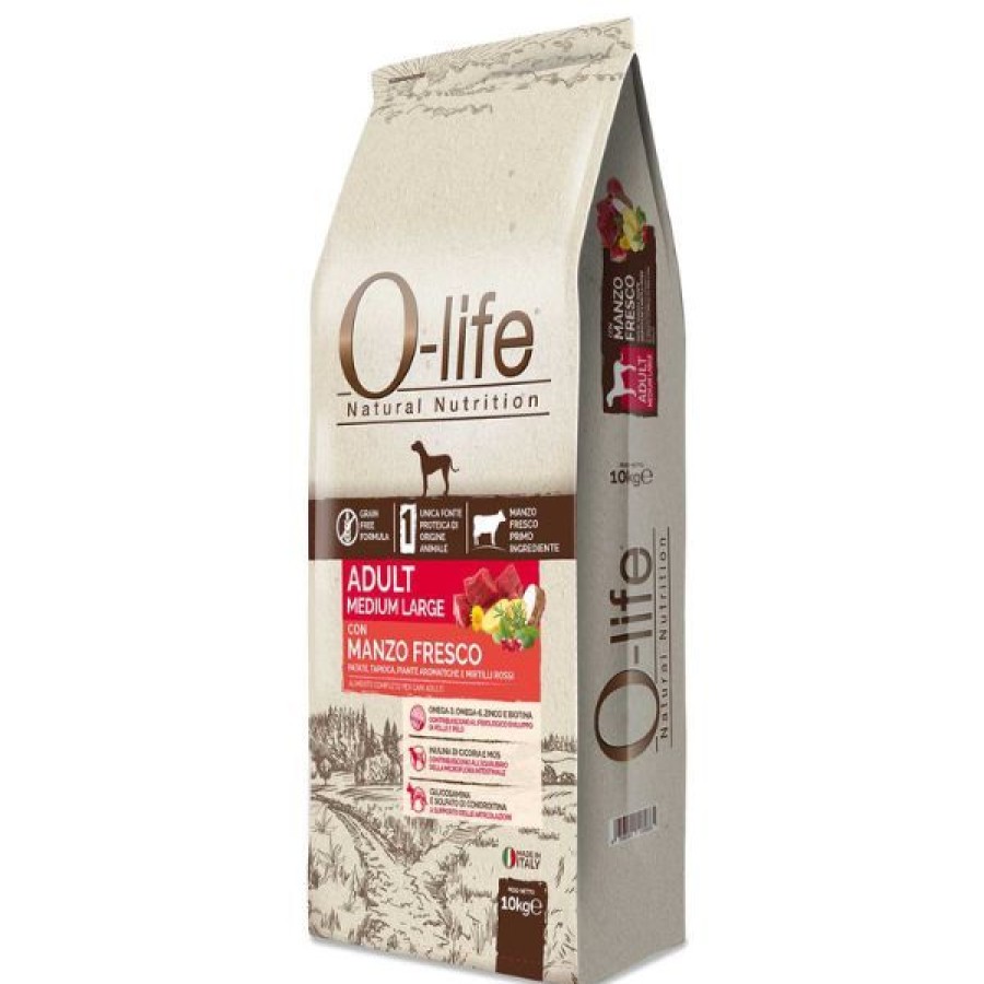 Cani O-Life | O-Life Dog Grain Free Adult Medium/Large Manzo Fresco