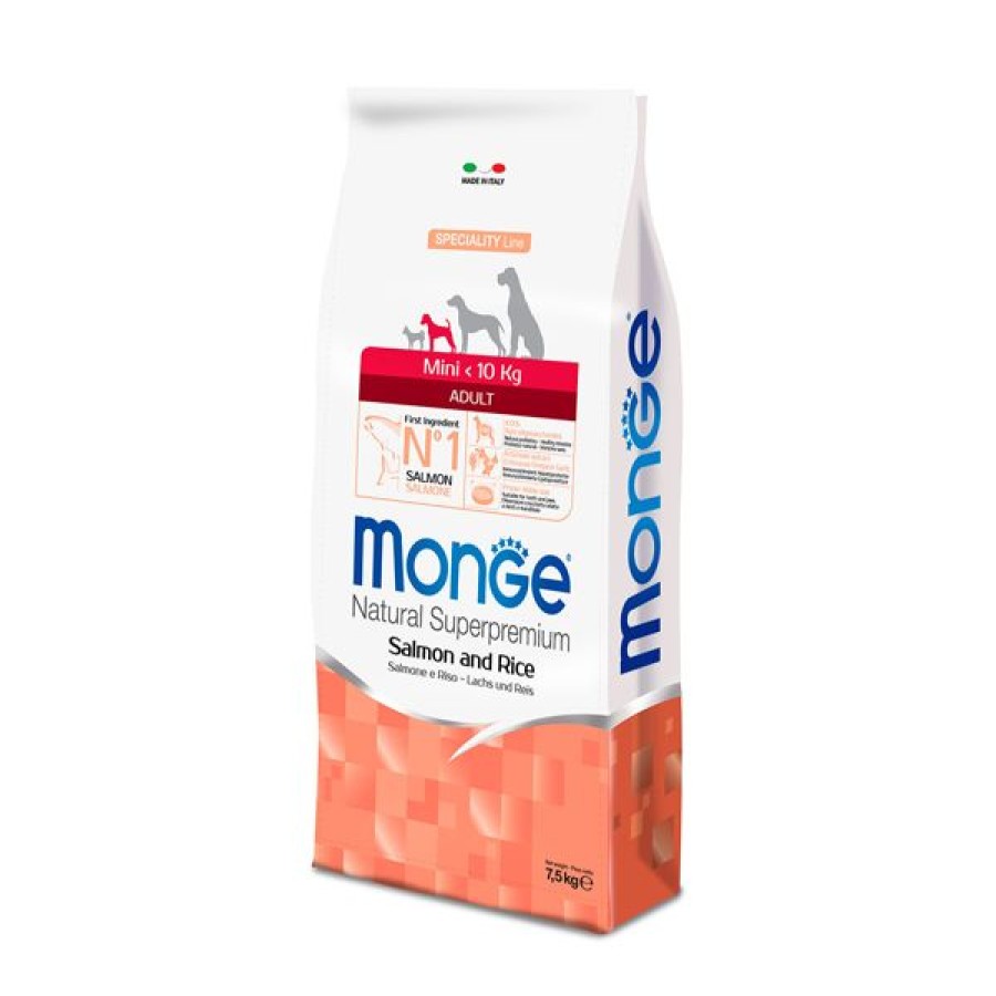 Cani Monge Natural Superpremium | Monge Natural Superpremium Mini Adult Salmone E Riso