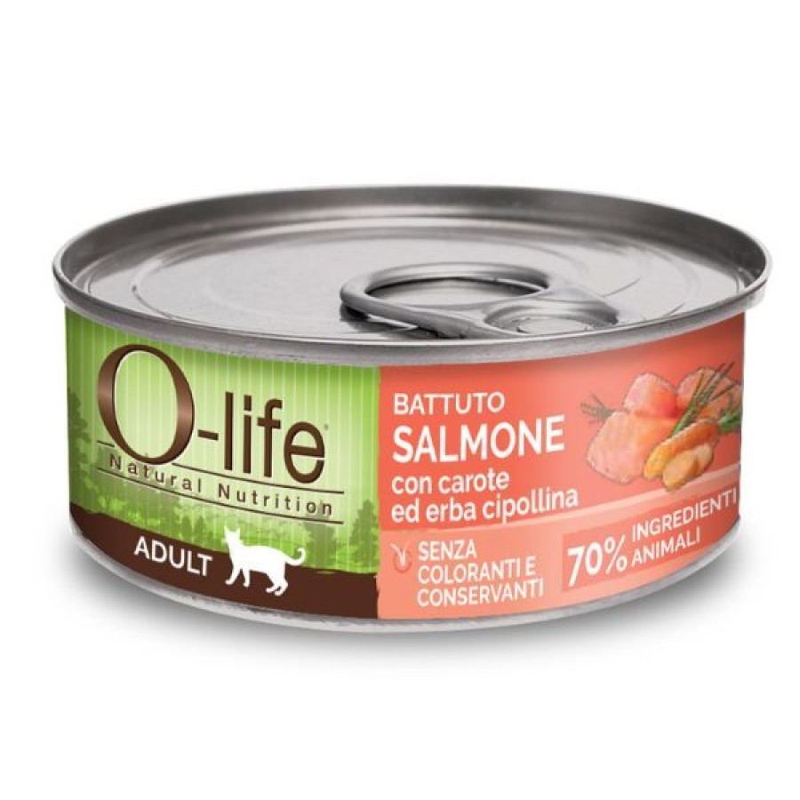 Gatti O-Life | O-Life Cat Adult Grain Free Battuto 70 Gr