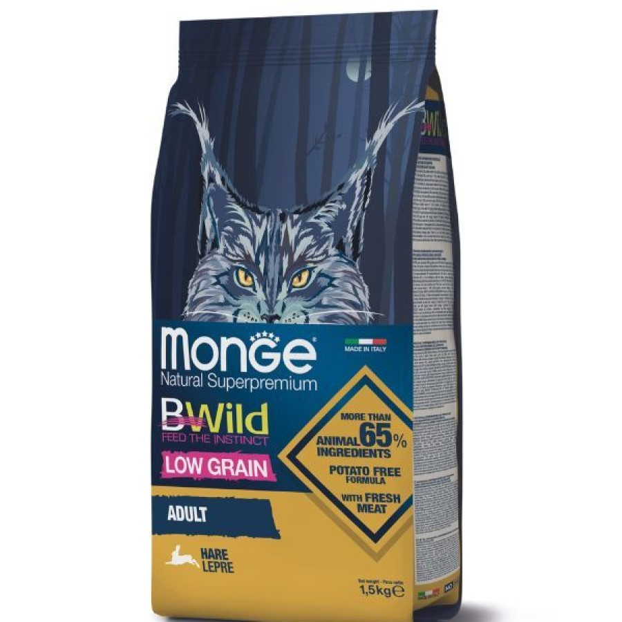 Gatti Monge BWild | Monge Bwild Cat Low Grain Adult Alla Lepre