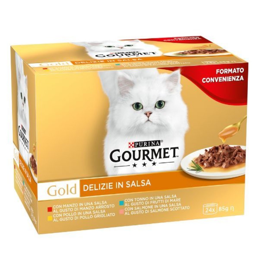 Gatti Gourmet | Purina Gourmet Gold Delizie In Salsa Umido Gatto Multipack 24X85G