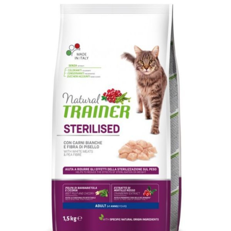 Gatti Natural Trainer | Natural Trainer Adult Sterilised Con Carni Bianche Fresche