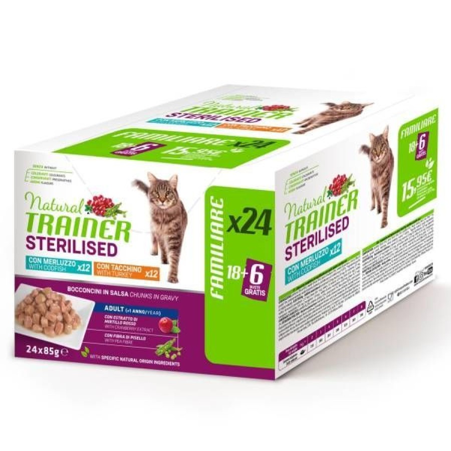 Gatti Natural Trainer | Natural Trainer Cat Sterilised Multipack 24 X 85 Gr