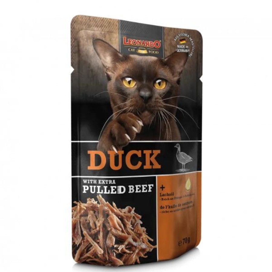 Gatti Leonardo Cat Food | Leonardo Cat Food Pulled Beef 70 Gr