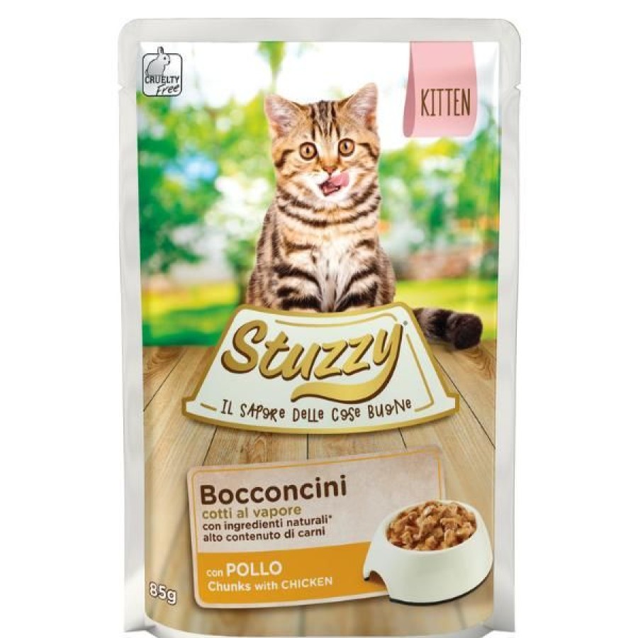 Gatti Stuzzy | Stuzzy Cat Bocconcini Kitten Cotti Al Vapore 85 Gr