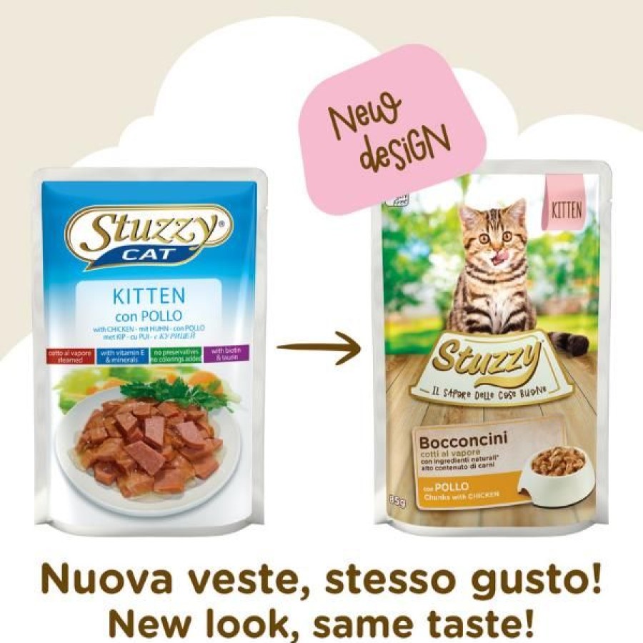 Gatti Stuzzy | Stuzzy Cat Bocconcini Kitten Cotti Al Vapore 85 Gr