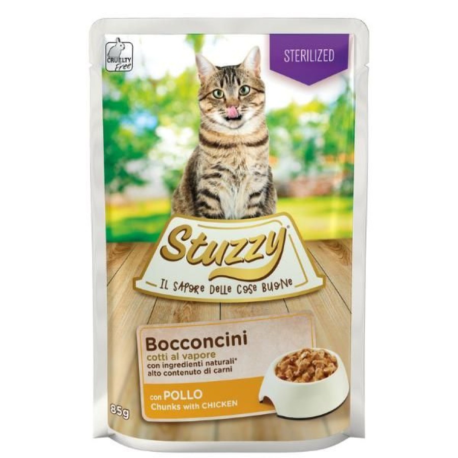 Gatti Stuzzy | Stuzzy Cat Bocconcini Sterilized Cotti Al Vapore 85 Gr