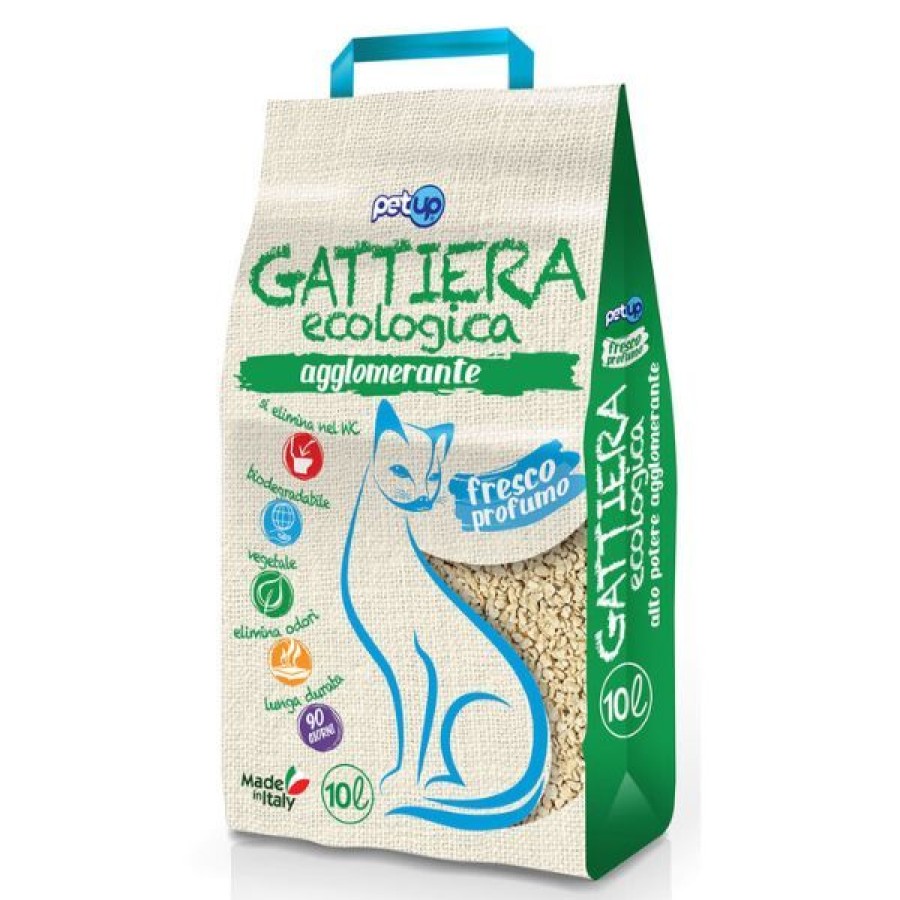 Gatti PetUp | Lettiera Ecologica Agglomerante Fresco Profumo Gattiera Petup