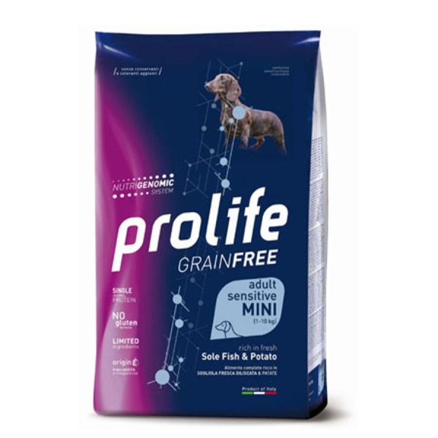 Cani Prolife | Prolife Grain Free Cane Adult Sensitive Mini Sogliola E Patate