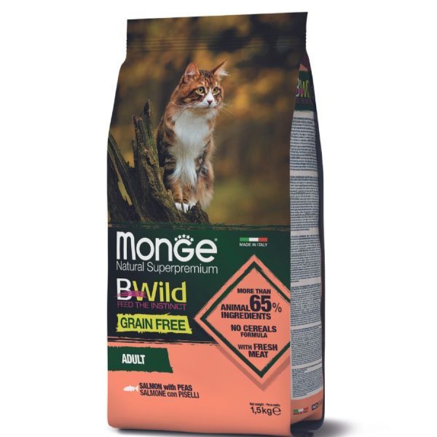 Gatti Monge BWild | Monge Bwild Cat Adult Grain Free Salmone